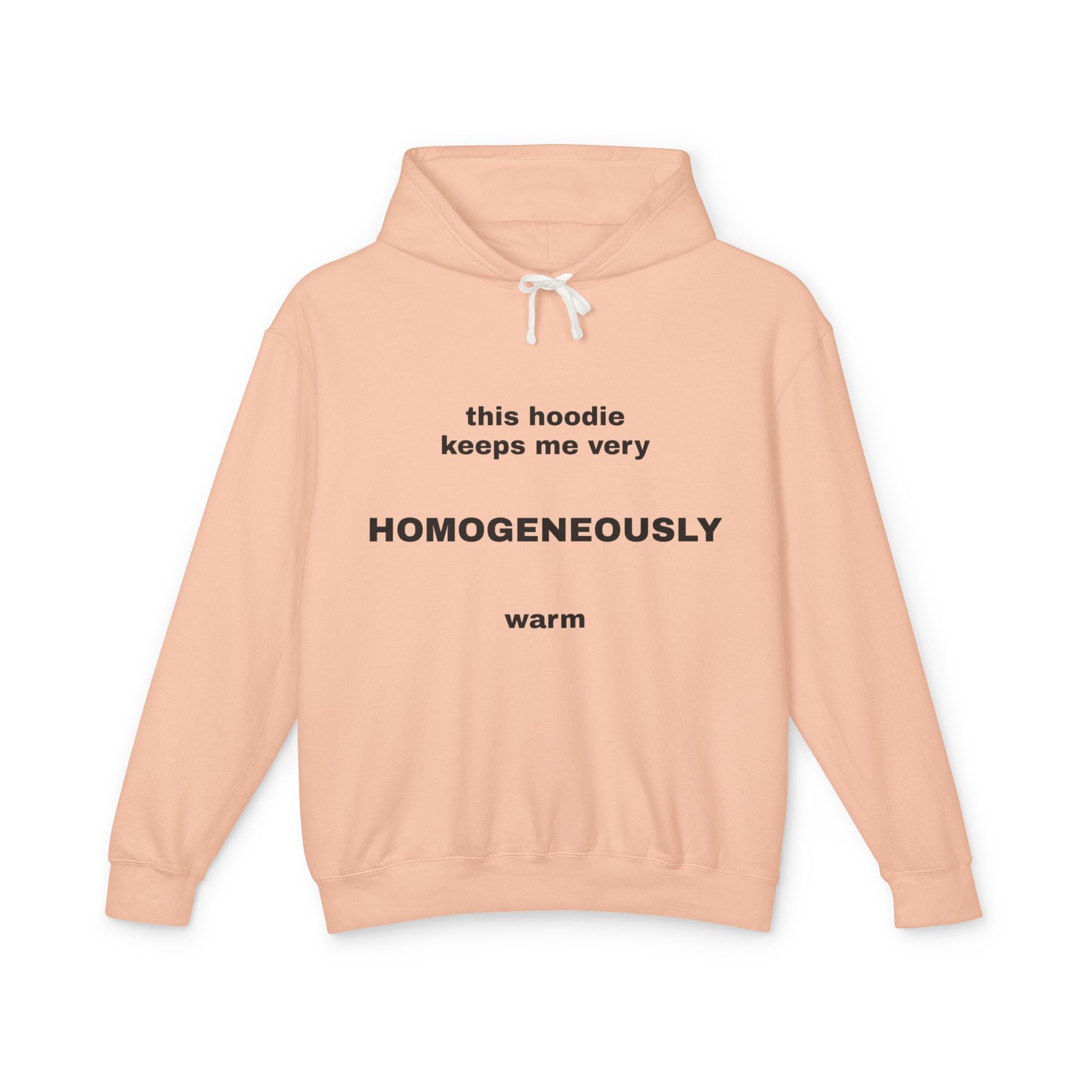 This Hoodie Keeps Me Very HOMOGENEOUSLY Warm