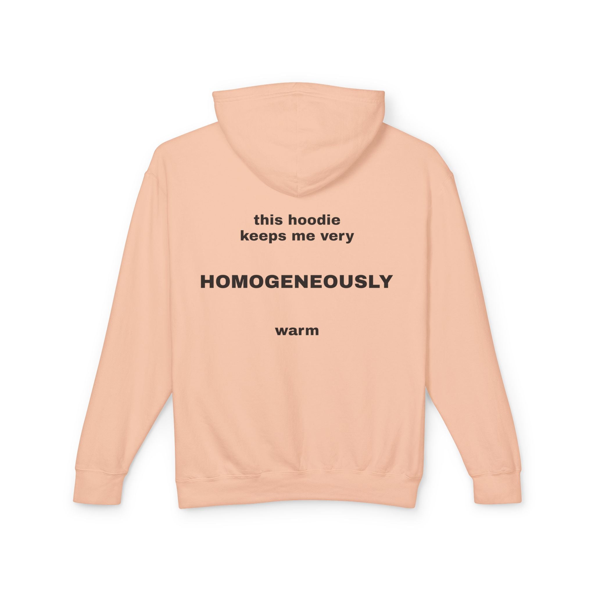 This Hoodie Keeps Me Very HOMOGENEOUSLY Warm